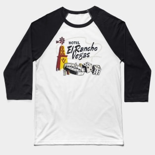 El Rancho Vegas --- Vintage Style Faded Design Baseball T-Shirt